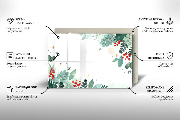 Cutting board Watercolors leaves