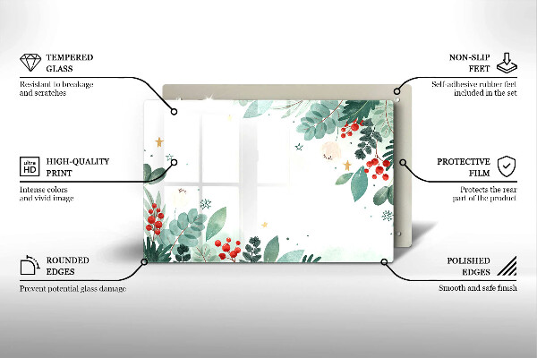 Cutting board Watercolors leaves