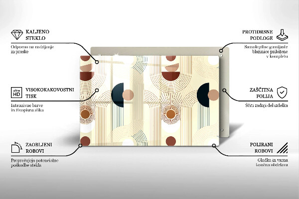 Cutting board Boho shapes geometry