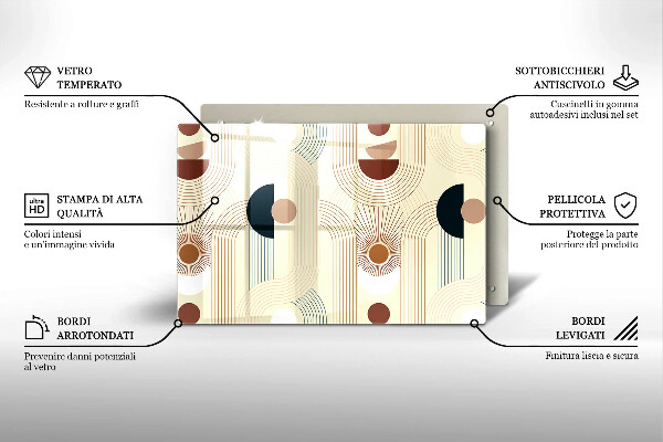 Cutting board Boho shapes geometry