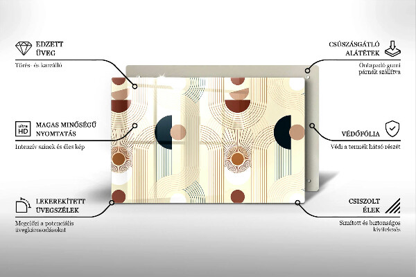 Cutting board Boho shapes geometry