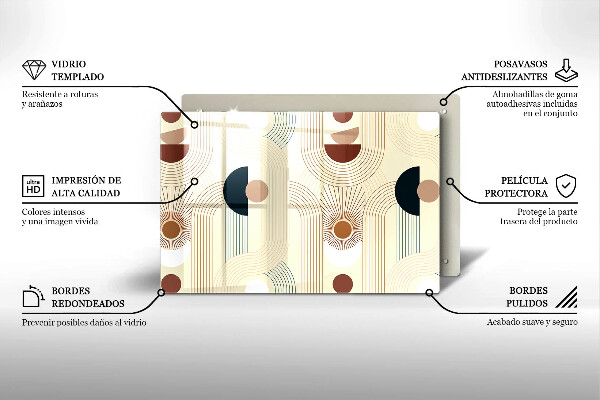 Cutting board Boho shapes geometry