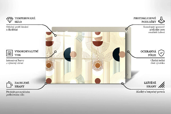 Cutting board Boho shapes geometry