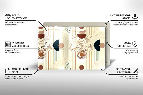 Cutting board Boho shapes geometry