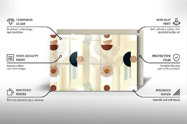 Cutting board Boho shapes geometry