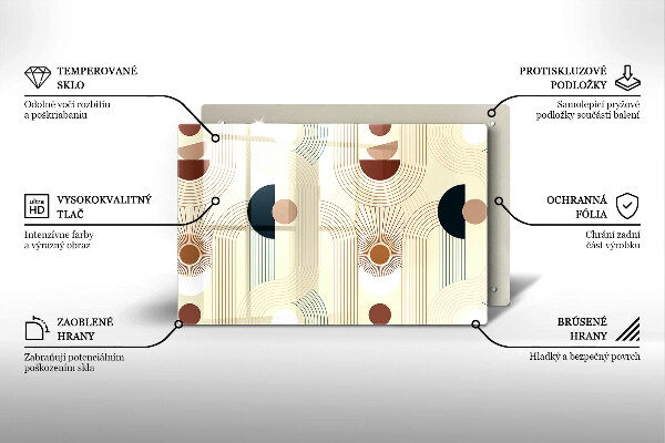 Cutting board Boho shapes geometry