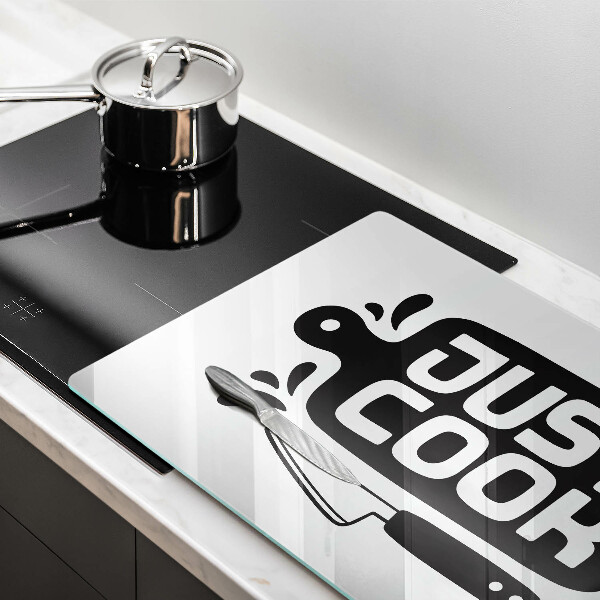 Cutting board Kitchen inscription Just Cook