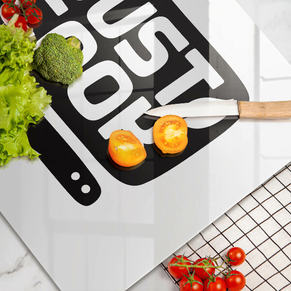 Cutting board Kitchen inscription Just Cook