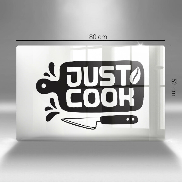 Cutting board Kitchen inscription Just Cook