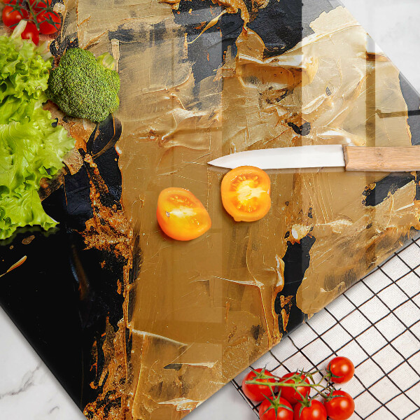 Chopping board glass Elegant paint texture
