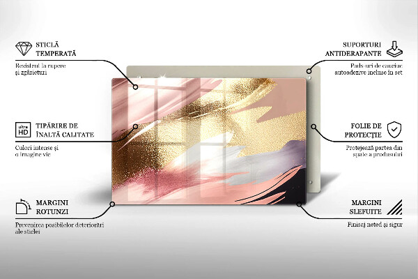 Chopping board glass Pastel spots