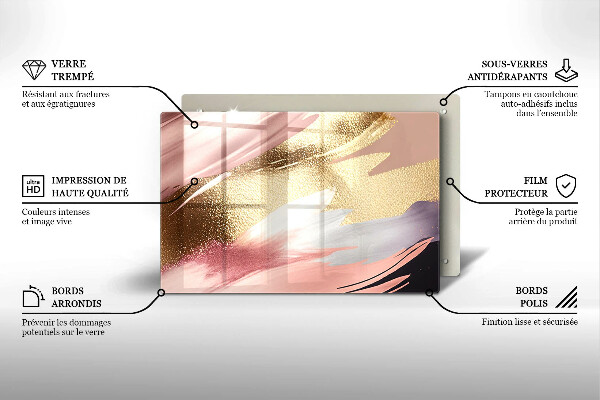 Chopping board glass Pastel spots