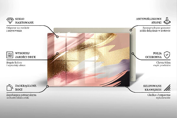 Chopping board glass Pastel spots