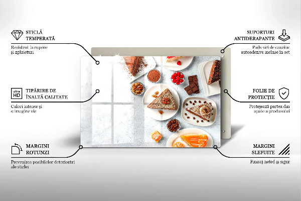 Chopping board glass Cake sweets
