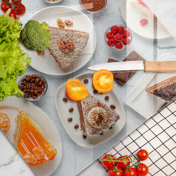 Chopping board glass Cake sweets