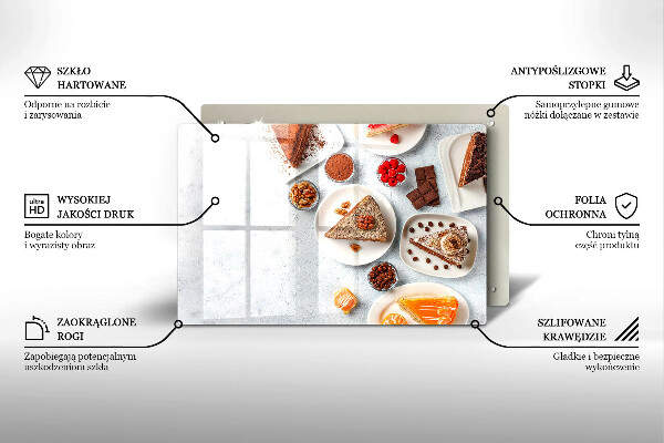 Chopping board glass Cake sweets