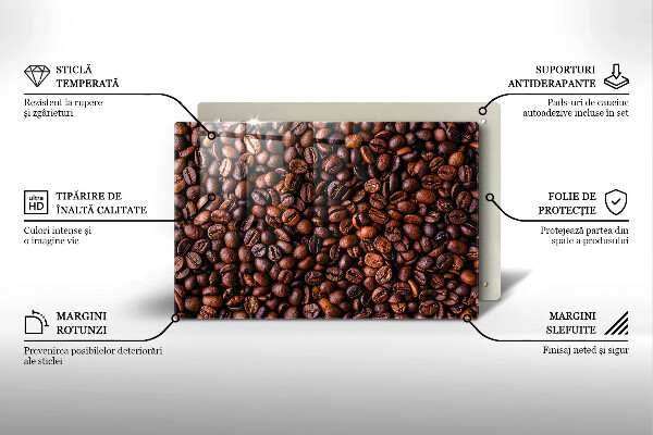 Chopping board glass Coffee beans