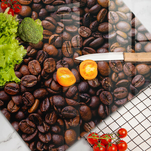 Chopping board glass Coffee beans