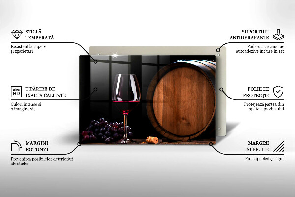 Chopping board glass A barrel of wine glass