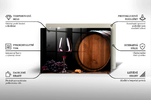 Chopping board glass A barrel of wine glass