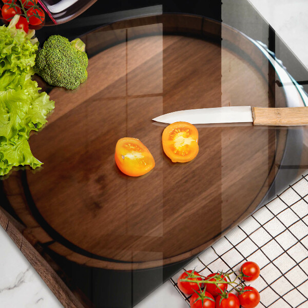 Chopping board glass A barrel of wine glass