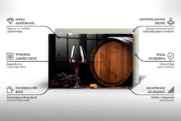 Chopping board glass A barrel of wine glass