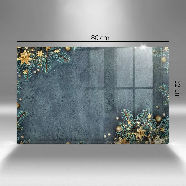 Chopping board glass Christmas decorations