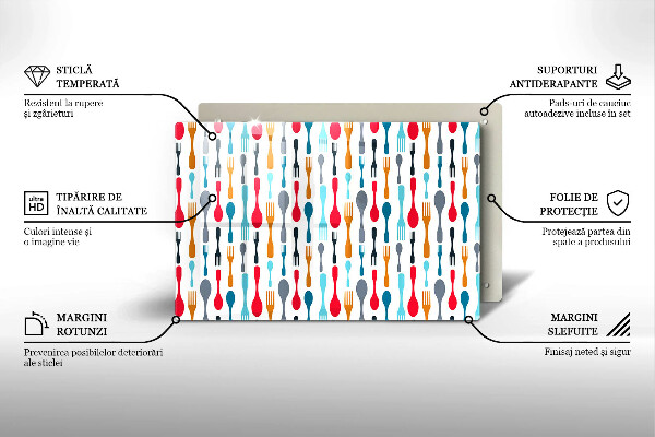 Chopping board glass Spoon illustration