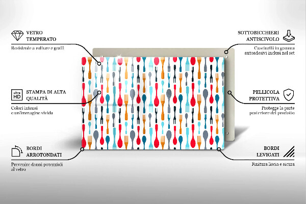 Chopping board glass Spoon illustration