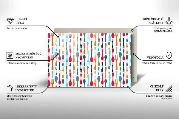 Chopping board glass Spoon illustration