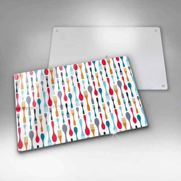 Chopping board glass Spoon illustration