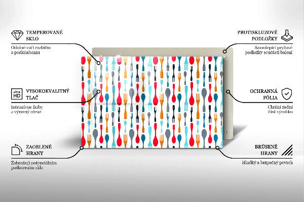 Chopping board glass Spoon illustration