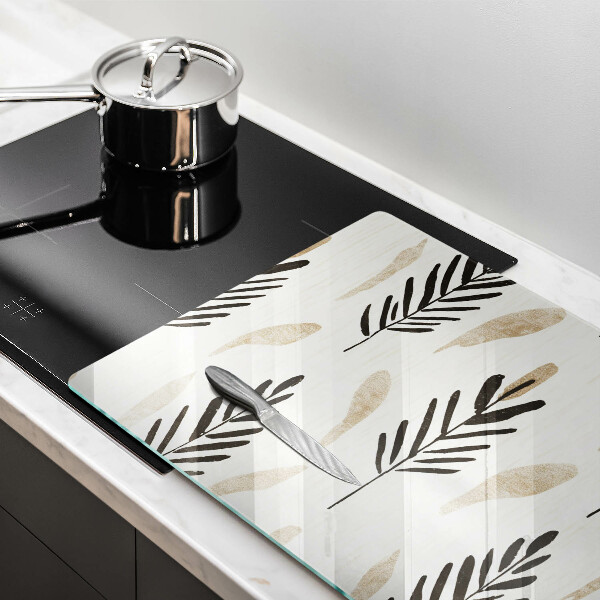 Chopping board glass Boho plants