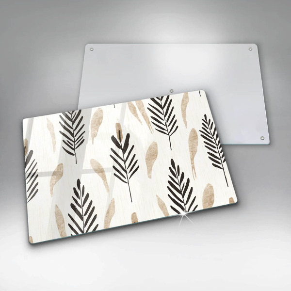 Chopping board glass Boho plants