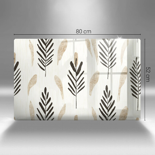 Chopping board glass Boho plants