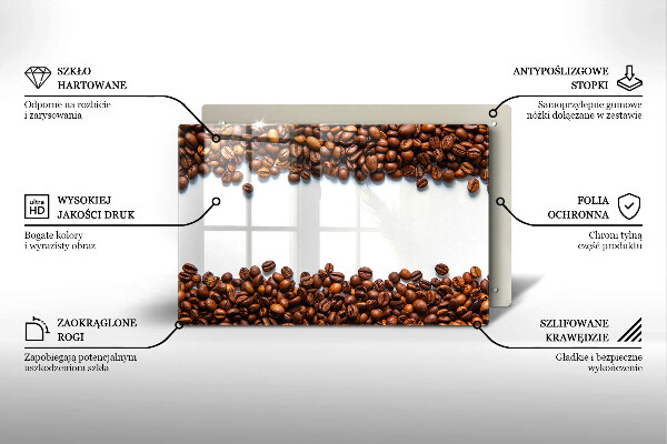Chopping board glass Grain coffee