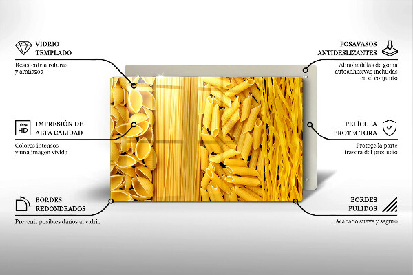 Chopping board glass Pasta