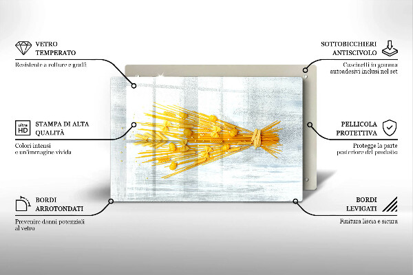Chopping board glass Pasta