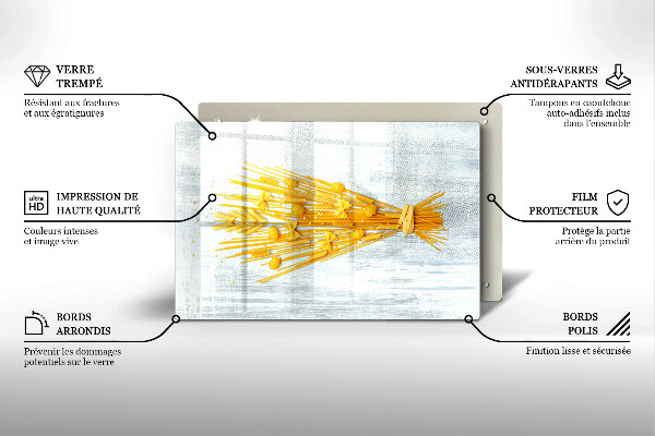Chopping board glass Pasta