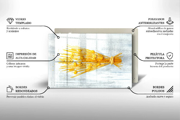 Chopping board glass Pasta