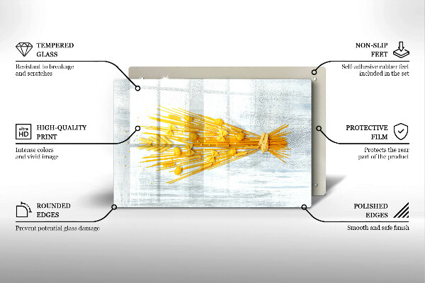 Chopping board glass Pasta