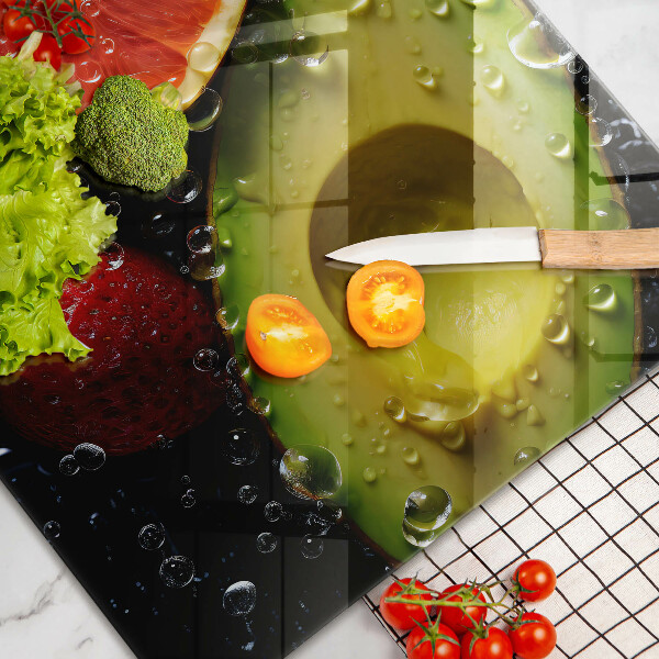 Chopping board glass Fruits and vegetables