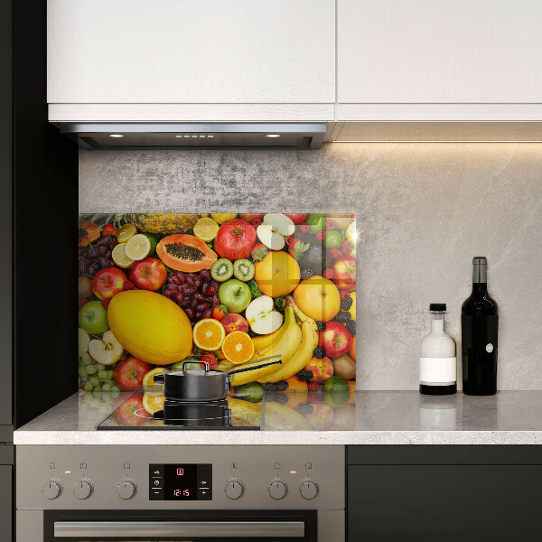 Chopping board glass Fruit collection