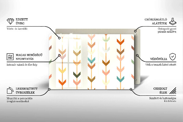 Chopping board glass Geometric elements