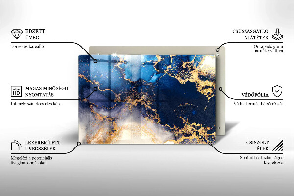 Chopping board glass Marble abstraction