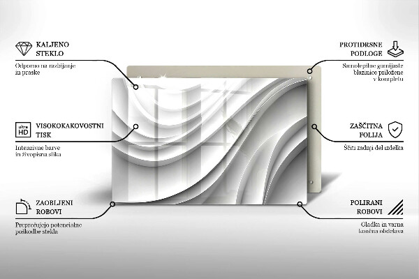 Chopping board glass Geometric lines