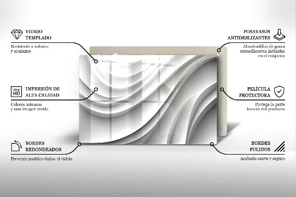 Chopping board glass Geometric lines