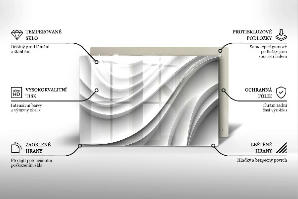 Chopping board glass Geometric lines