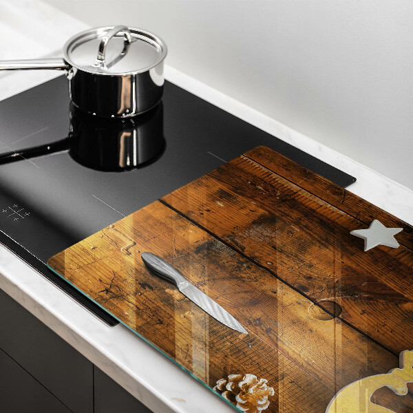 Chopping board glass Christmas decorations