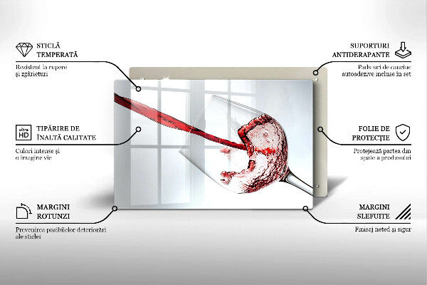 Cutting board Red wine